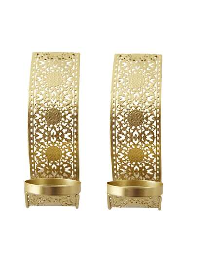 4 Peças Suportes de Parede para Velas de Ferro, Suportes de Vela de Pilar Montados na Parede para Decoração de Quarto e Sala de Jantar