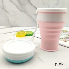 1 pieza Vaso plegable de silicona portátil de 200ML multicolor, vaso colapsable para viajar al aire libre y acampar, vaso de café de plástico para estudiante - Taza de agua plegable de colores - Ver 3