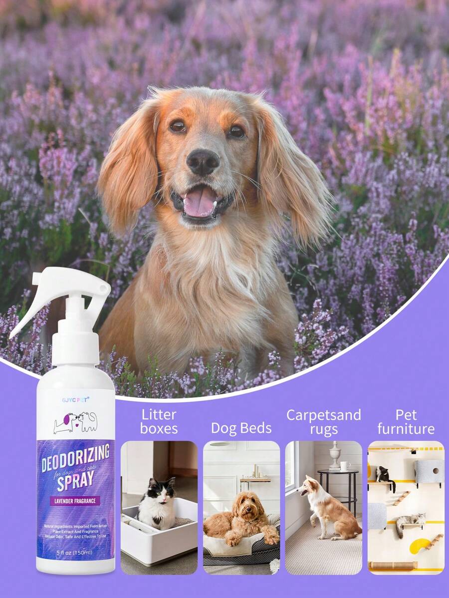 Lavender Pet Odor Eliminator Spray Effective Deodorizer For Cat And