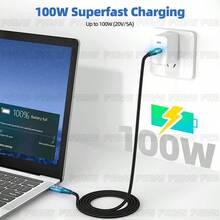 FYRVW USB4 Magnetic Cable USB C 20Gbps 8K 4K USB4.0 100W Elbow Adapter PD Fast Charge For Thunderbolt4 Apple Laptop Pro Steam Deck Switch - Straight - View 4
