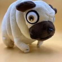 1 件可爱的动漫狗毛绒玩具 - 柔软、舒适的伴侣和节日装饰，理想的礼物 - 彩色 - 查看 4