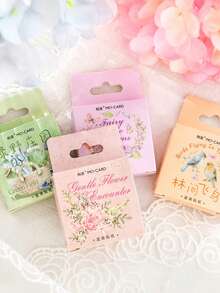 MO CARO 46pcs/Box Plant Themed Stickers Set, Gentle Flower Series Fresh Floral Stickers, DIY Decoration Material For Journaling - Multicolor - View 5