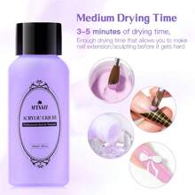 Ensemble de 8 pièces de poudre et de liquide acrylique pour ongles de 10 ml, rose, blanc, transparent, kit professionnel d'art acrylique DIY pour ongles avec pinceau pour les ongles