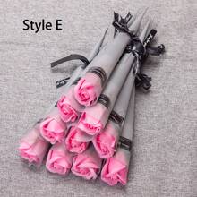 1pc/5pcs Creative Simulation 28cm Rose Flower Soap, Festival Decoration Gift For Valentine's Day, Spring Festival, Mother's Day And Wedding - Multicolor - View 8