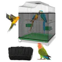 1pc Universal Bird Cage Cover 360 Degrees Covering Bird Cage Mesh Net Elastic Birdcage Cover Soft Bird Seed Guard Skirt For Home Bird Cage Cover Shell Skirt Net Easy Cleaning Seed Catcher Guard Bird Cage Airy Mesh Parrot Bird Cage Net - Multicolor - View 8