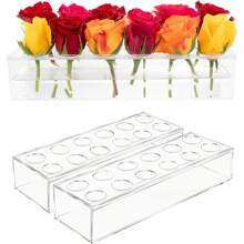 1pc Clear Acrylic Flower Box With Lids And Holes For Pulling Home Decoration