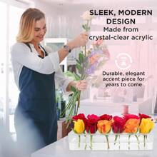 1pc Clear Acrylic Flower Box With Lids And Holes For Pulling Home Decoration