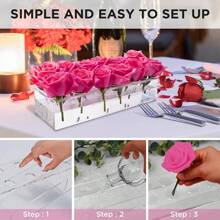 1pc Clear Acrylic Flower Box With Lids And Holes For Pulling Home Decoration