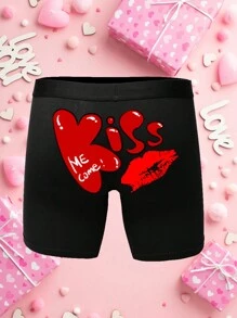 Valentine's Day Custom Men Boxer Briefs Personalized Underwear With Photo Picture Customized Girlfriend's Face Boxers Gifts, 1pc - Black - View 2