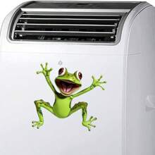 1pc Vibrant Green Frog Decal – Amusing Jumping Design – Durable Adhesive Sticker For Laptops, Water Bottles, Phones, Cars, Trucks, Motorcycles, Windows