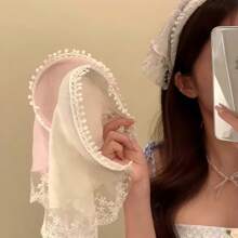 Boho 1pc Women's Country Style Headband Slouchy Hair Clip Headscarf With Lace High-End Feeling Hair Accessory For Beach Atmosphere Photography Upgraded Version Triangle Headscarf Tiaras , Hairband, Hair Hoop Headbands