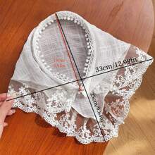 Boho 1pc Women's Country Style Headband Slouchy Hair Clip Headscarf With Lace High-End Feeling Hair Accessory For Beach Atmosphere Photography Upgraded Version Triangle Headscarf Tiaras , Hairband, Hair Hoop Headbands