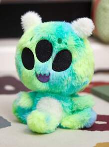1pc Multi-Color Cartoon Green Alien Plush Toy Doll With Purple UFO, Cute And Creative Stuffed Alien Pillow,Home Decoration