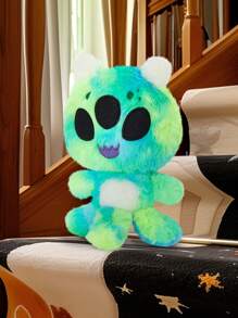 1pc Multi-Color Cartoon Green Alien Plush Toy Doll With Purple UFO, Cute And Creative Stuffed Alien Pillow,Home Decoration