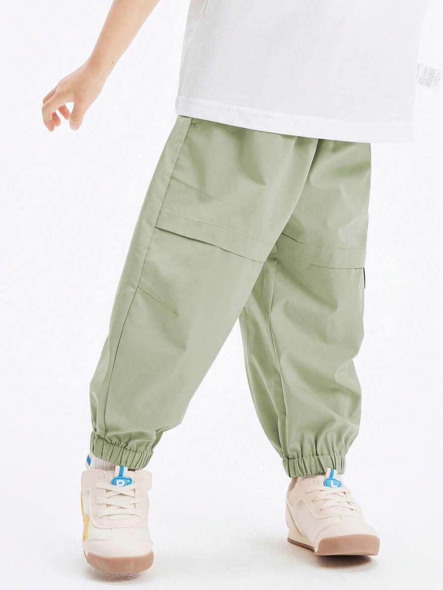 Balabala 男童裤子宝宝防蚊裤2024新款儿童连脚裤夏季户外款 - 綠色 - 查看 1