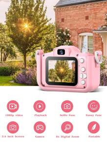 Reletech Digital Small SLR Camera, High-Definition Camera, Cartoon Cat Mini Photo And Video Camera, No Card Reader