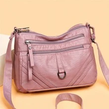 Bolso de mano de mujer de PU de moda nuevo 2023, versátil, para madres de mediana edad y ancianas, bolso amplio con correa para el hombro
