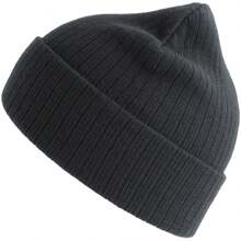 Atlantis Unisex Adult Rio Ribbed  Beanie (Dark Grey Melange) - Dark Grey Melange - View 1