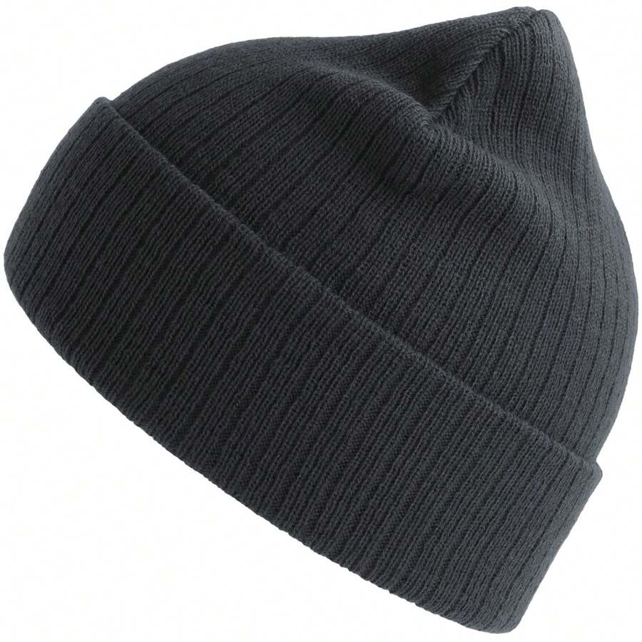 Atlantis Unisex Adult Rio Ribbed  Beanie (Dark Grey Melange) - Dark Grey Melange - View 1