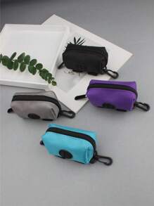 1pc Portable Dog Waste Bag Storage Pouch, Pet Poop Bag Holder For Outdoor Walking