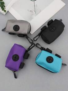 1pc Portable Dog Waste Bag Storage Pouch, Pet Poop Bag Holder For Outdoor Walking
