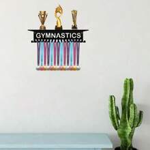 1pc Trophy And Medal Display Hanger, Suitable For Storing Sports Medals And Ribbons, Wall Mounted Medal Rack - GYMNASTICS - View 5