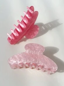 OUSEON 2pcs Different Color Hair Claws For Women - Multicolor - View 5