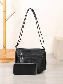 Mini Soft Leather Women Crossbody Bag, 2024 New Style Fashion Shoulder Bag For Ladies, Mom, Middle-Aged Women