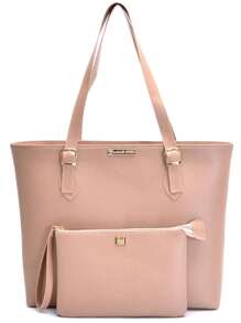 Bolsa Feminina Shopper Angike Grande Sacola de Ombro + Necessaire Feminina