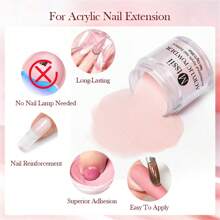 Ensemble de 8 pièces de poudre et de liquide acrylique pour ongles de 10 ml, rose, blanc, transparent, kit professionnel d'art acrylique DIY pour ongles avec pinceau pour les ongles