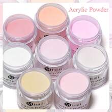 Ensemble de 8 pièces de poudre et de liquide acrylique pour ongles de 10 ml, rose, blanc, transparent, kit professionnel d'art acrylique DIY pour ongles avec pinceau pour les ongles