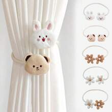 1pc Cartoon Curtain Tie, Creative Children's Room Bedroom Cute Doll Curtain Clip, Bear Rabbit Curtain Buckle, Baby Room Storage Decoration Love Valentine