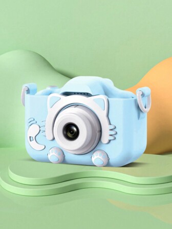Reletech Digital Small SLR Camera, High-Definition Camera, Cartoon Cat Mini Photo And Video Camera, No Card Reader