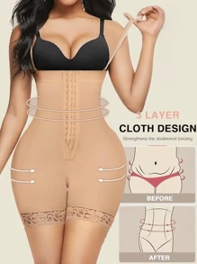 1 PIEZA Body de compresión moldeadora de talla grande Cintura alta Body Shaper Control de abdomen Faja Short Cinturón moldeador Faja, Panty