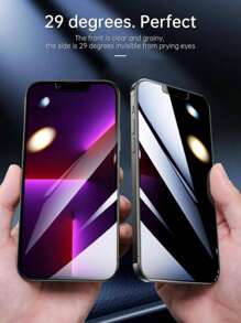Juego de 4 protectores de pantalla de vidrio templado con borde negro para protección de privacidad de pantalla completa, compatible con iPhone 16/16 Plus/16 Pro/16 Pro Max/15/15Pro/15 Plus/15 Pro Max, regalo para cumpleaños, familiares y amigos, protector de pantalla antiespia, accesorio para teléfono
