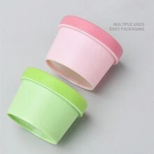 Lote de 2 piezas de contenedores vacíos de 50 gramos, tarros de plástico esmerilado rosa, verde, transparente, blanco y negro con tapas interiores para cosméticos y empaque de barril de mascarilla para viaje. - Multicolor - Ver 5