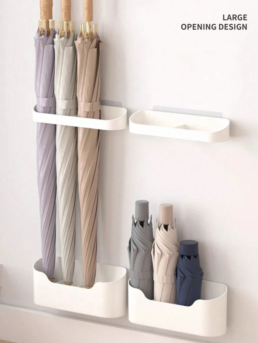 Umbrella Storage Rack, Long Umbrella & Retractable Umbrella Storage Box, Self-Adhesive Wall Storage Rack