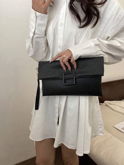 New And Stylish Women's Envelope Bag, Versatile Solid Color Handbag, Large Capacity Casual Handbag