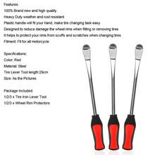 Herramientas para cambiar neumáticos con protector de llanta, juego de cucharas para cambiar neumáticos de automóvil, motocicleta y bicicleta - Rojo - Ver 10