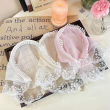 Boho 1pc Women's Country Style Headband Slouchy Hair Clip Headscarf With Lace High-End Feeling Hair Accessory For Beach Atmosphere Photography Upgraded Version Triangle Headscarf Tiaras , Hairband, Hair Hoop Headbands