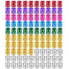 100Pcs/Bag Golden/Silver/Mix Silver Golden Micro Hair Dread Braids Dreadlock Beads Adjustable Cuffs Clips For Hair Accessories - Multicolor - View 1