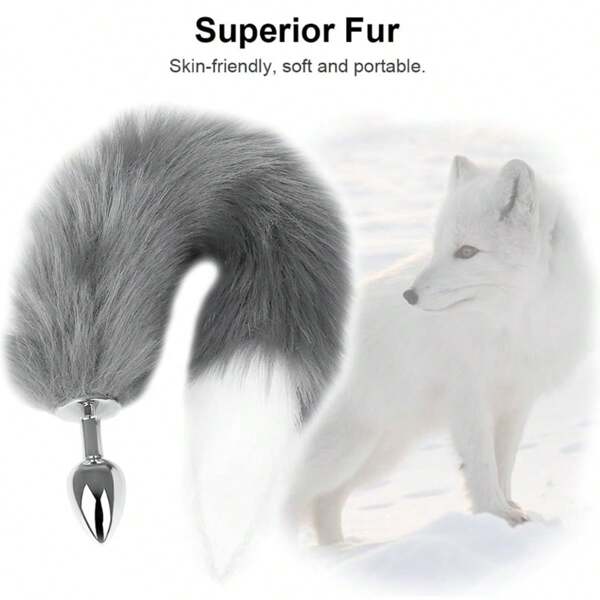 1pc Metal Plug With Foxtail Erotic BDSM Dildo Butt Plug Fox Tail Sex Toy Toy For Couples Women And Men Cosplay Butt Plug Beginners Masturbation Dildo Toy,Sex Tools ,Tool Sex,Sex Toy Tail,Tail Sex Toy,Sex Toys Tail,Sex Toy Women Tail,Sex Toy Women Plug,Furry Tail Buttplug,