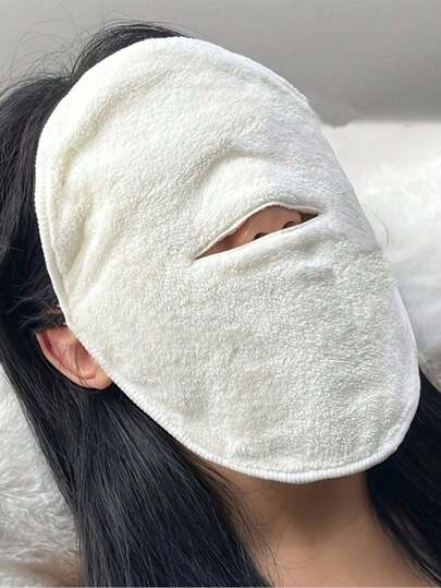 1 pieza Máscara facial térmica reutilizable para calentar/enfriar, toalla facial para decoración del hogar y baño, decoración de otoño, de vuelta a la escuela, para salón de belleza y hogar