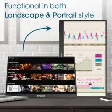 SCEPTRE Kado 15.6" Portable Monitor IPS 1920x1080 HDMI-Compatible Dual USB Type-C Plug & Play Second Display For PC/Laptop/Tablet/Mobile/Dex/Xbox/PlayStation/Switch/Steam Deck Ergo Stand Built-In Speakers (K165W-FPNT Series)