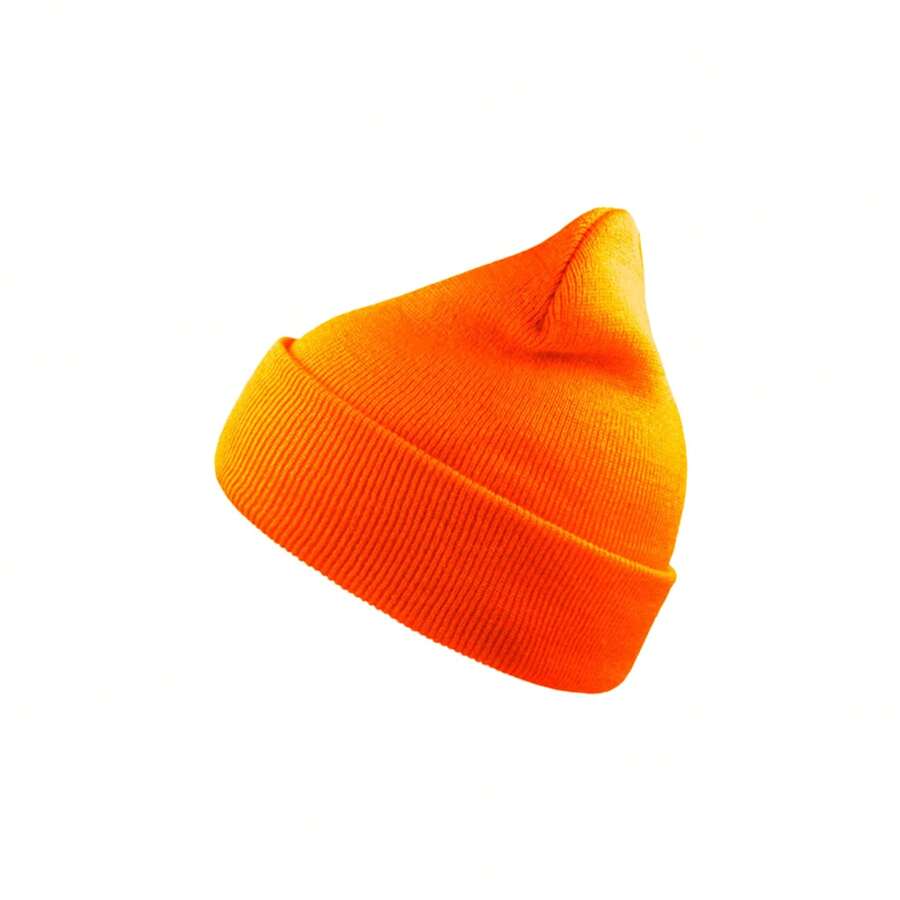 Atlantis Wind Double Skin Beanie With Turn Up (Orange) - Apricot - View 1