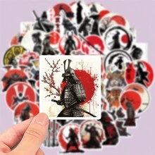 50 peças Adesivos de Grafite de Samurai de Desenho Animado para Notebook DIY, Telefone, Tablet, Capacete, Guitarra, Decoração de Bagagem