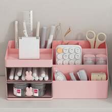 1入組帶有2個抽屜的桌面收納盒,時尚實用的透明抽屜收納盒,非常適合浴室、化妝、辦公室和學生桌檯管理 - 彩色 - 查看 7