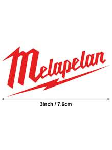 3PCS Melapelan Sticker Funny FashionSticker Gifts Idea 2/3inch For Clothing, Jeans, Dress, Jackets, Hats - Red - View 3