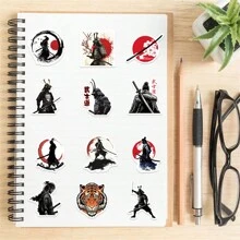 50 peças Adesivos de Grafite de Samurai de Desenho Animado para Notebook DIY, Telefone, Tablet, Capacete, Guitarra, Decoração de Bagagem