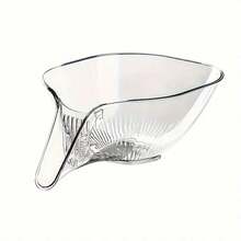 A Multipurpose Plastic Draining Basket With Filter Blue And Funnel Design For Home Kitchen, Can Be Used As A Vegetable Washer, Fruit Basket, Noodle Strainer, Salad Bowl And Rice Cooker Accessory - one-size - View 7